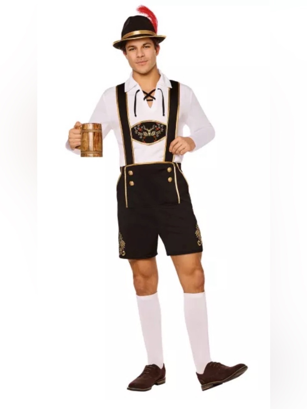 New! Spirit Halloween Adult Oktoberfest Lederhosen Costume